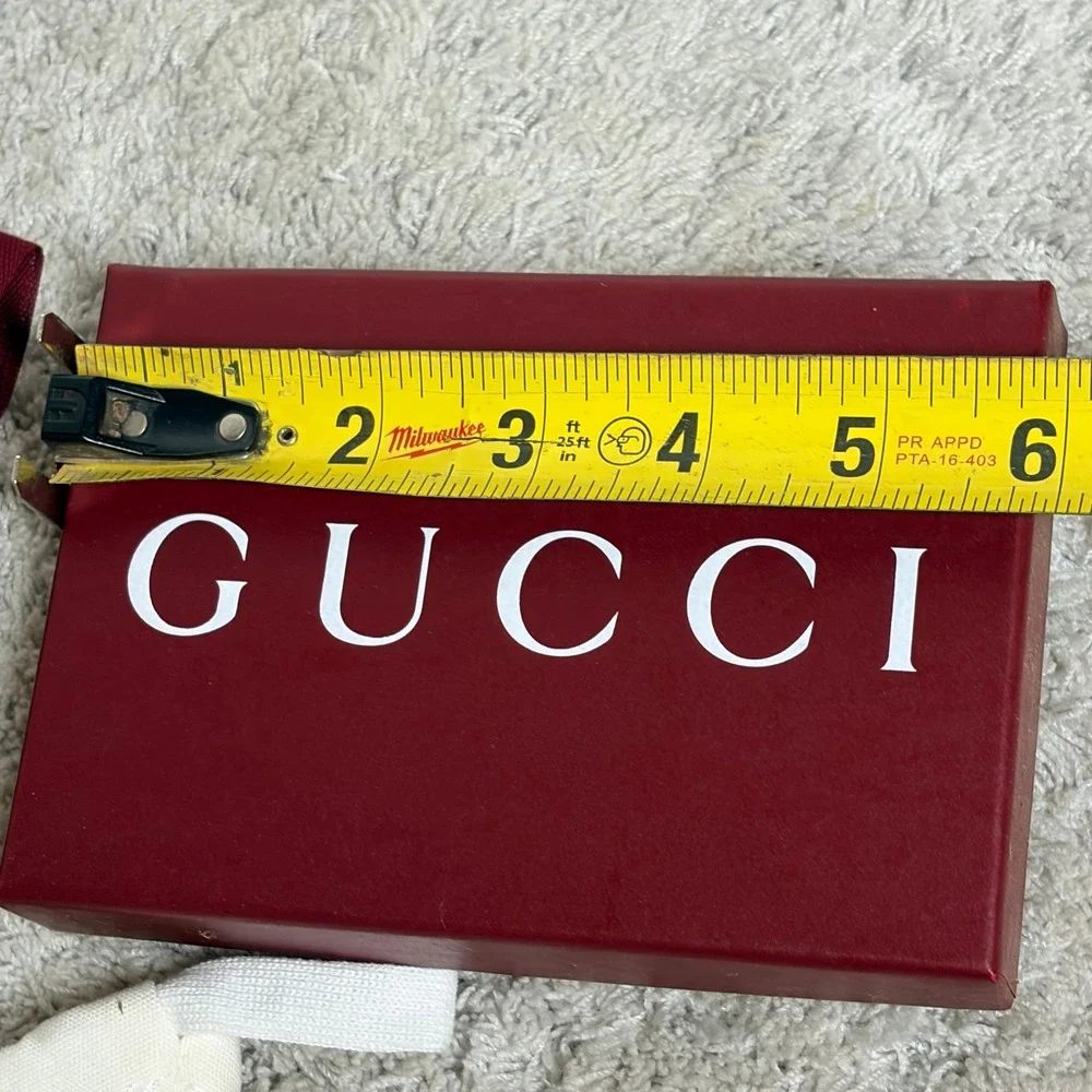 Gucci‎ Burgundy Logo Gift Box Dust Bag Ribbon and Care Cards Set